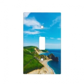 Ocean Cliffs and Shoreline Seashore Blue Sky Light Switch Plate