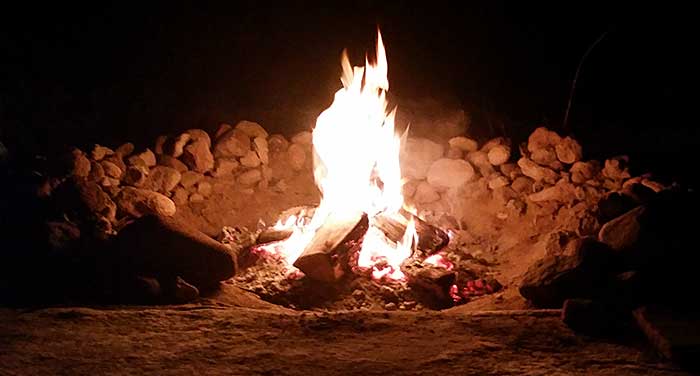 Mesquite Spirit Walk campfire.